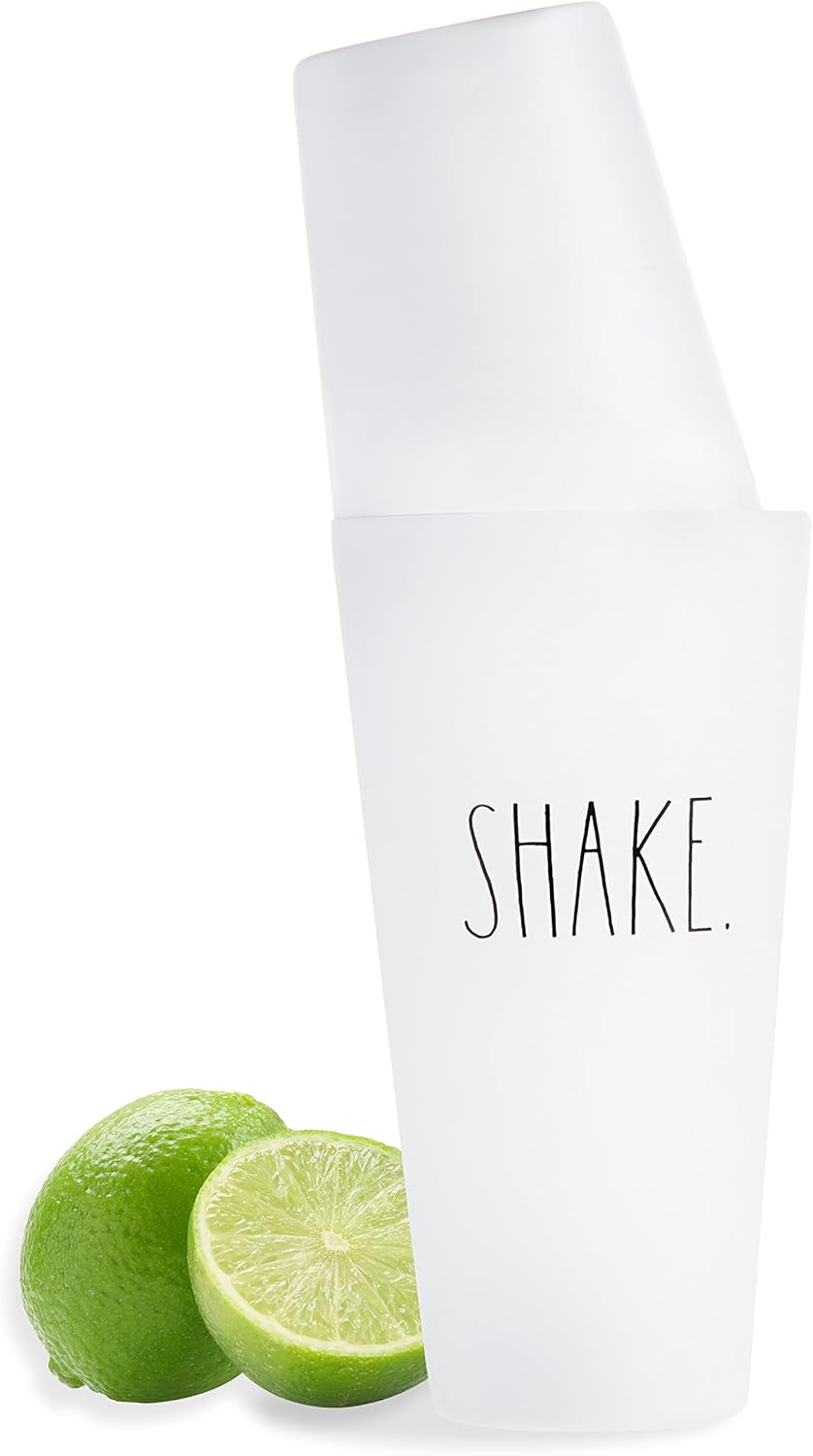 Rae Dunn Boston Cocktail Shaker 2 Piece Professional Bar