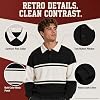 Suéter de Rugby con Rayas para Hombre, Manga Larga, Bloque de Color 5