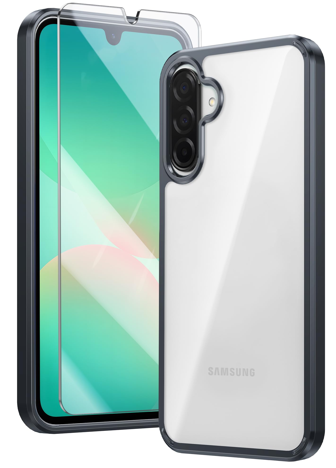 FNTCASE for Galaxy A26-5G Phone Case Clear Cover with Screen Protector