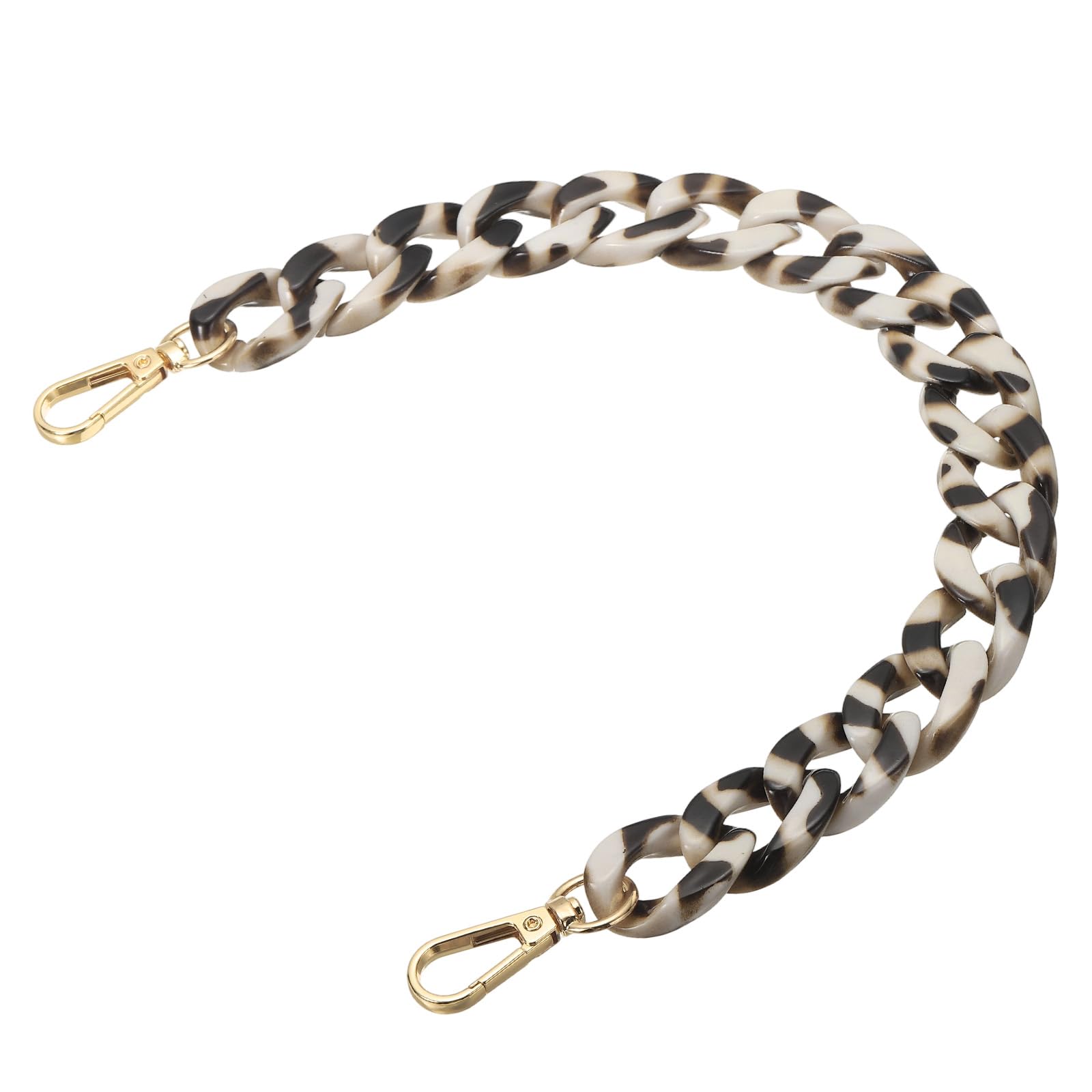 PATIKIL Taschenkette – 37 Cm Schultergurt Aus Acryl, Zum DIY-Aufrüsten Von Handtaschen, Weiß-Braun