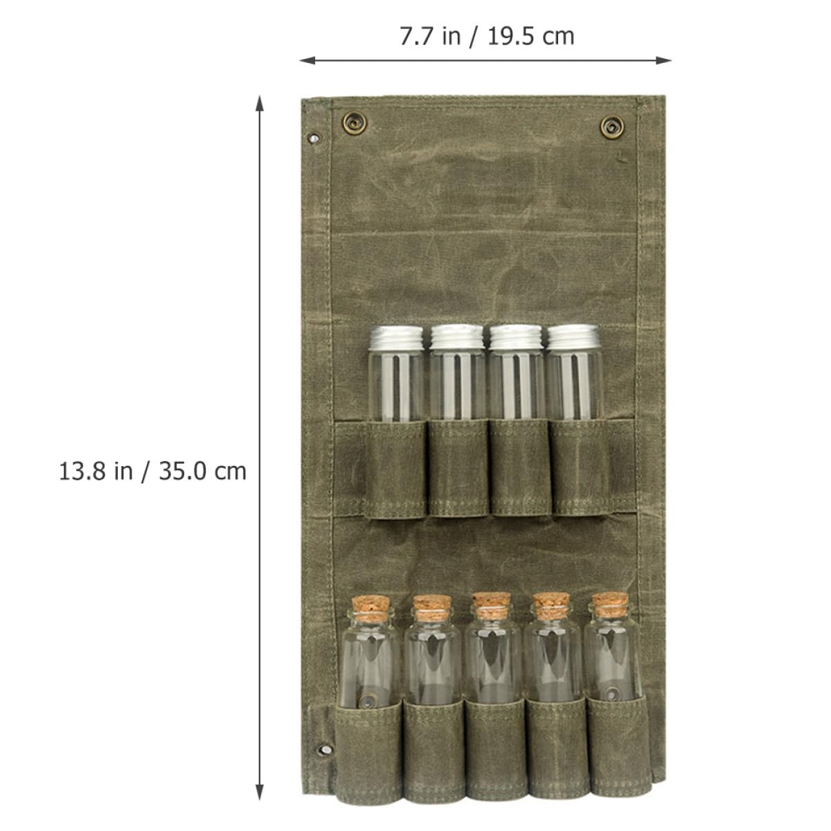 KICHOUSE Tragbares Gewürzbehälter Satz aus Glas und Canvas mit Praktischem Design für Camping und Picknick 1 Satz Wiederverwendbare Gewürzgläser für Outdoor Aktivitäten
