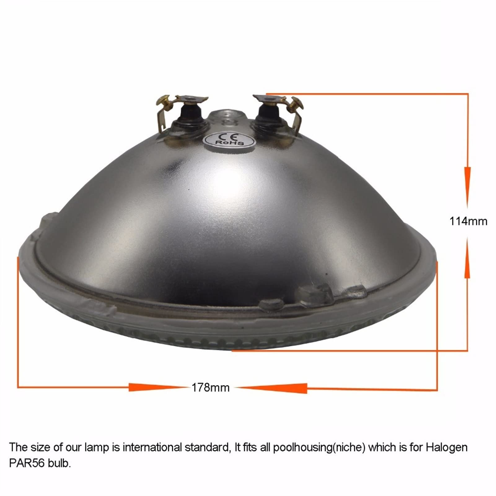 Luz para Piscina Multicolor Rgbw Lámpara de piscina 2 4W 36W 48W 60W 72W LED PAR 56 Bombilla con control remoto IP68 Luz de piscina impermeable Luces Sumergibles ( Color : Warm White , Size : 24W )