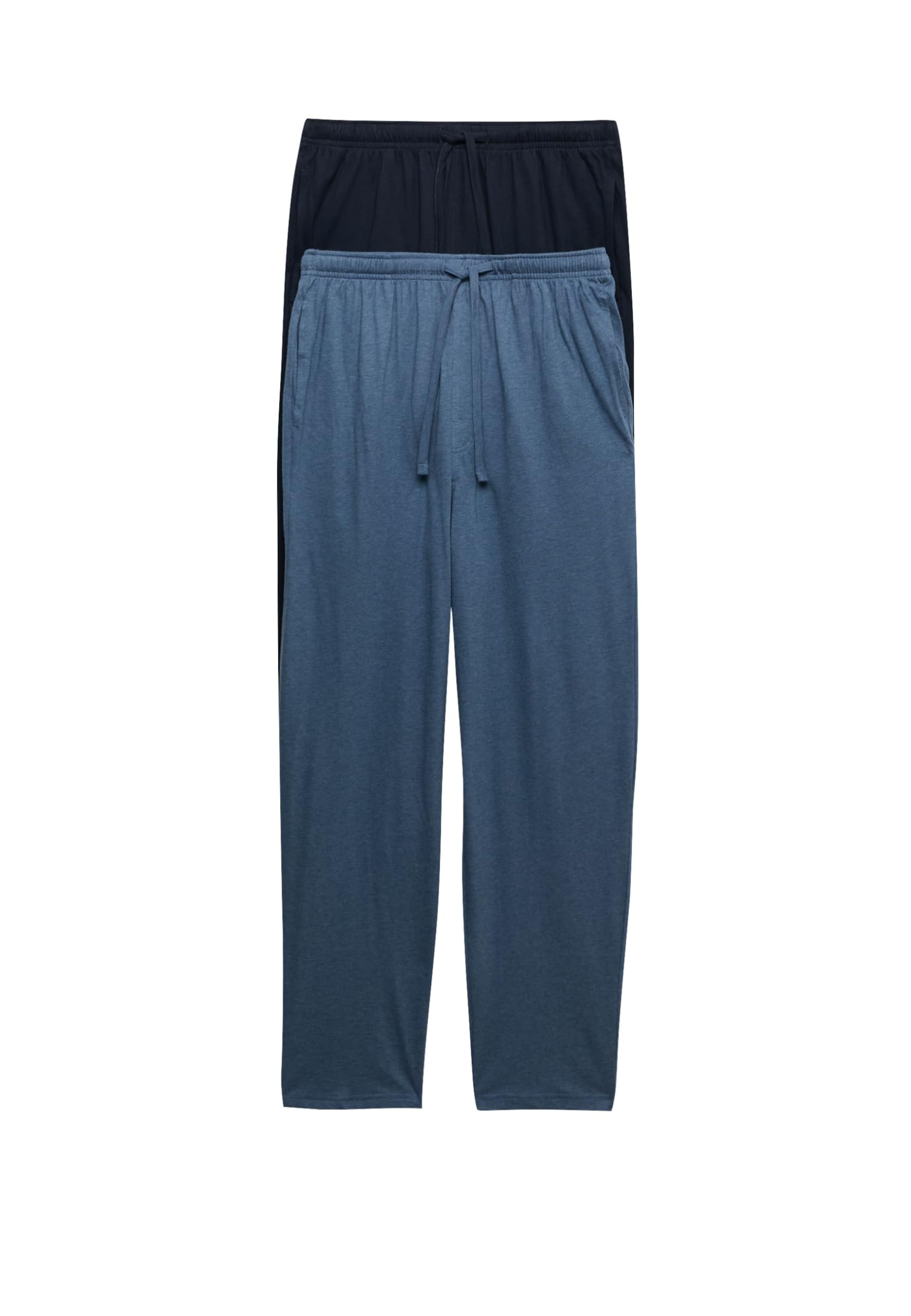 Marks & Spencer 2-Pack Uomo Pantaloni Pigiama in Puro Cotone – vestibilità Regolare – Vita con Coulisse – con Tasche