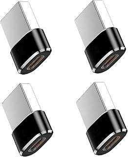 [4 Pack] USB C Female to USB Adapter, HANKN USB 2.0 Power Charger Type-C Cable Male Connector Converter for iPhone 14 13 12 11 Mini Plus Pro Max, MacBook Air Pro, Galaxy Note Laptop Powerbank