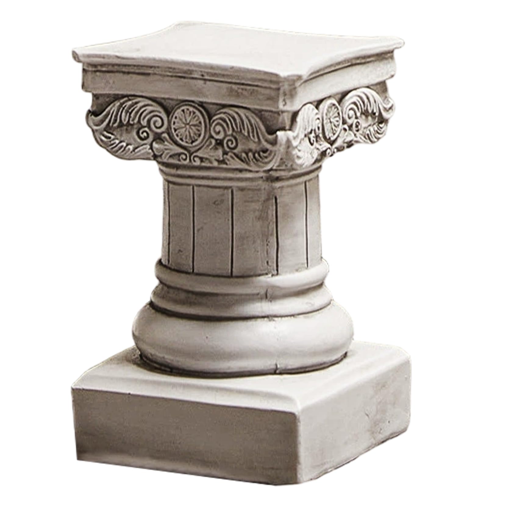 Pesoncarl Small Roman Column Resin Decor 8.5 Inch, Classic White Pedestal For Home Display, Roman Style Pillar Sculpture