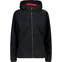 CMP Giacca in Softshell da Donna con Cappuccio Removibile, Titanio