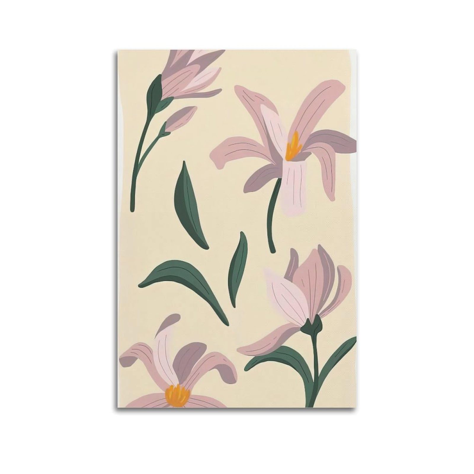 DLJGDS Simple Plant Poster Morning Glory Decorative Painting Canvas Wall Posters And Modern Family Bedroom Decor 24x36inch(60x90cm)