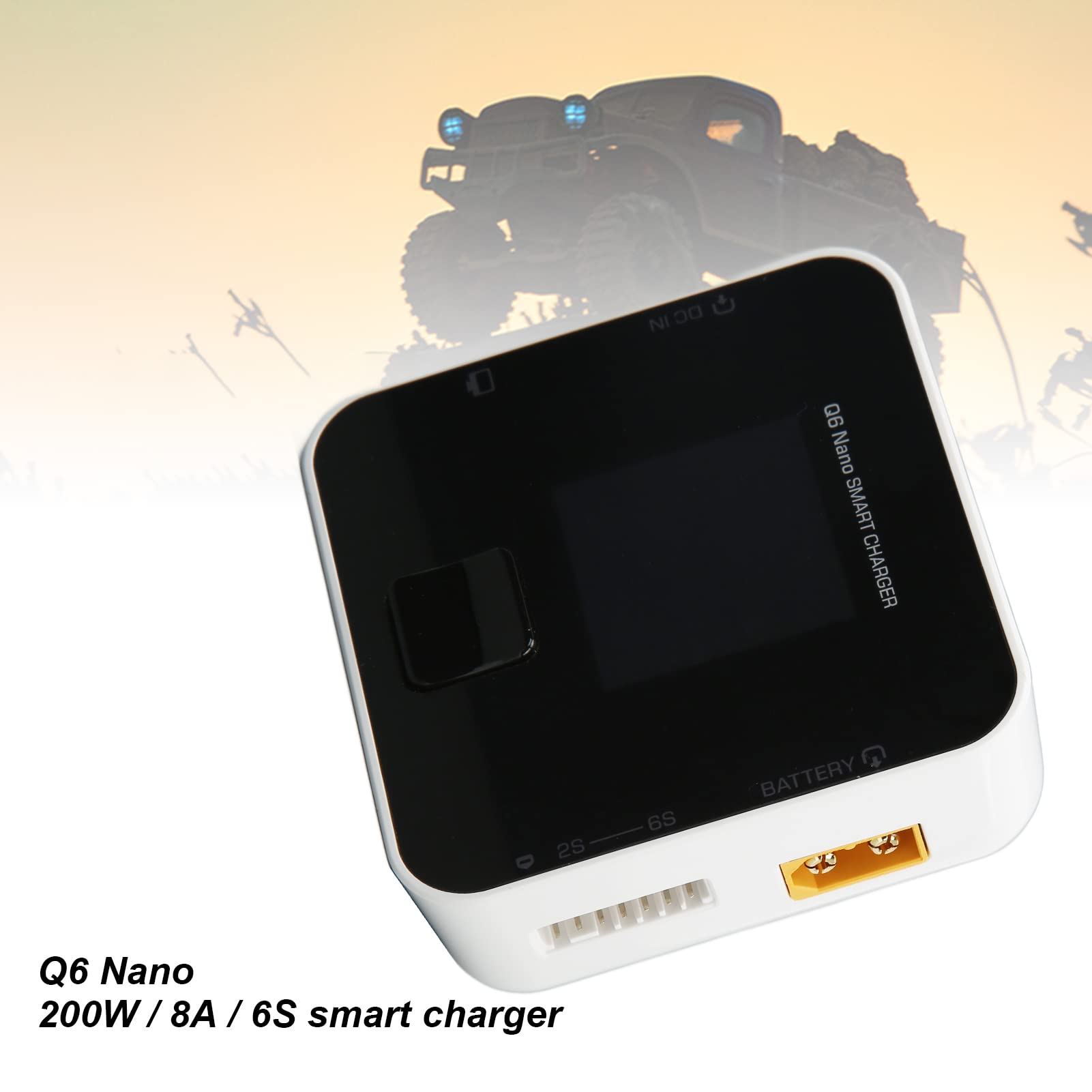 Changor Inteligentna ładowarka Q6 200 W Nano Balance Kompaktowa, TrwałA ładowarka Akumulatorowa 8 A do Modeli RC