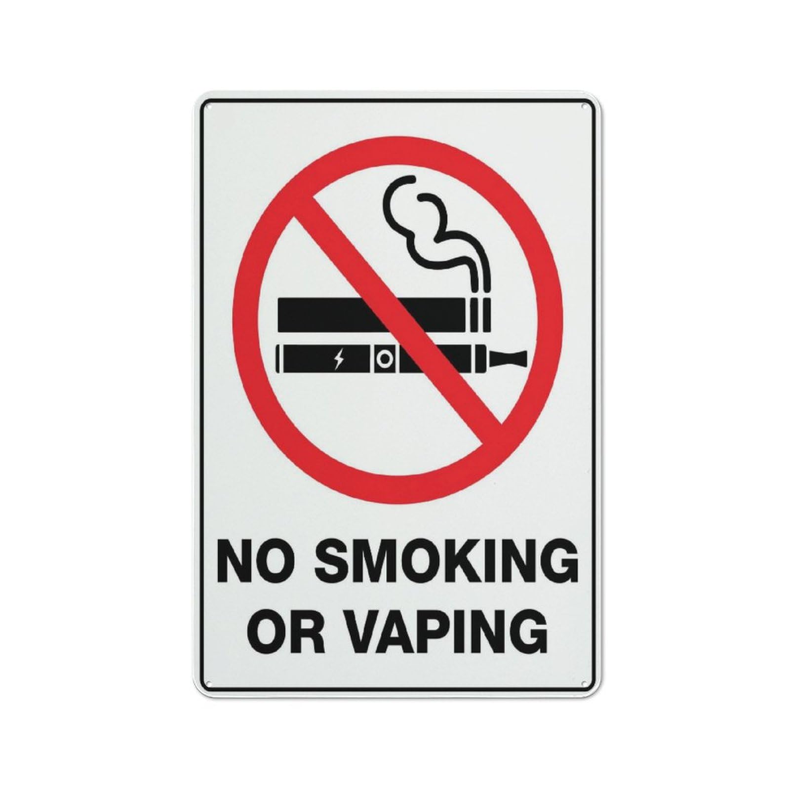 Xewazd A2085 No Smoking Or Vaping Retro Vintage 8"X12" Metal Tin Sign - Wall Decor For Home Kitchen, Bar, Pub & Restaurant