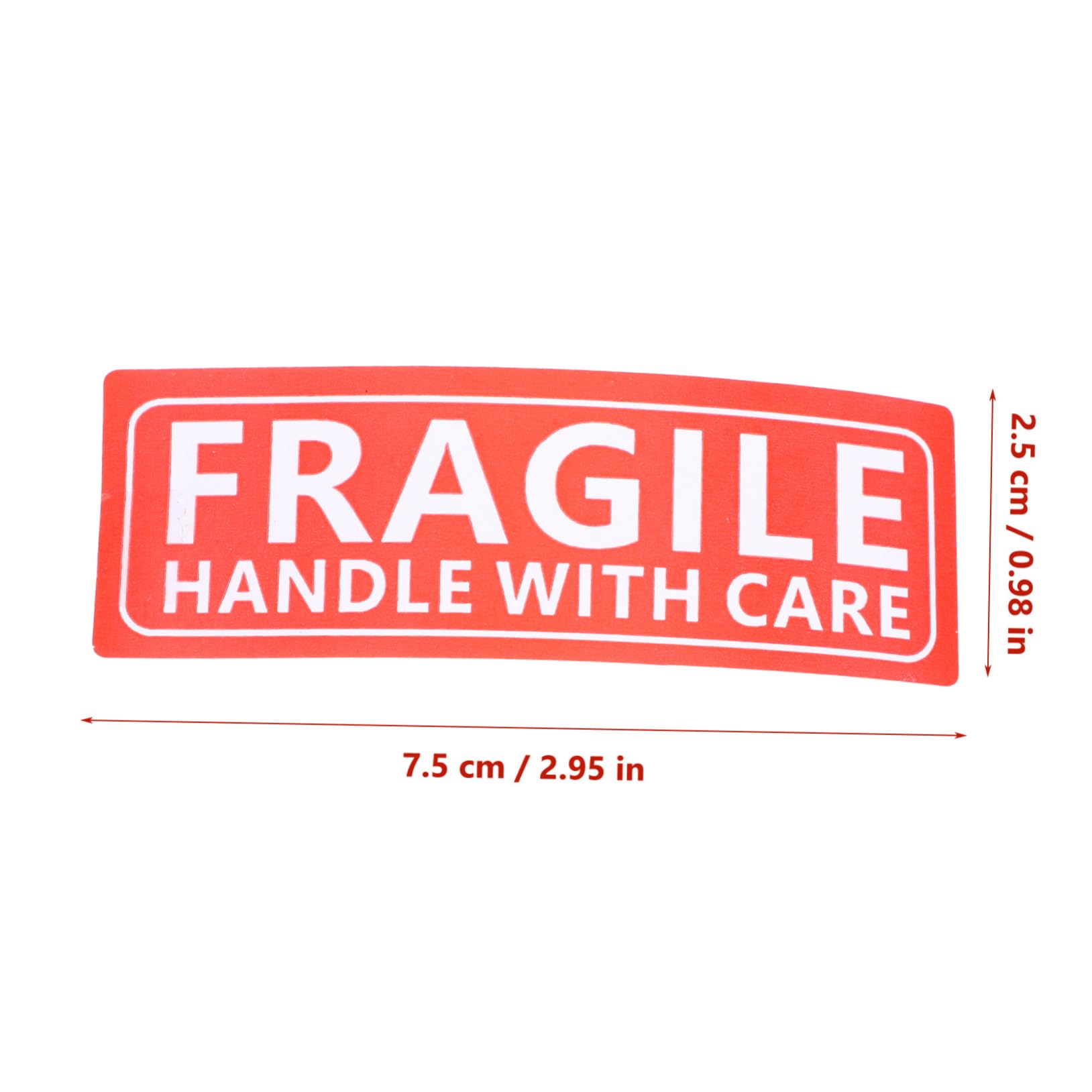 Tofficu 2Rolls Fragile Warning Stickers Adhesive Backside Labels for Safe Transportation Large Font Text Decals Red Stickers Shipping and Packing