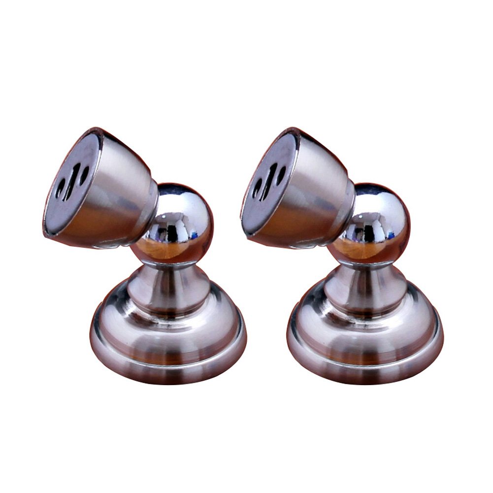 Cucumis 2 Pcs Modern Minimalist Zinc Alloy Short Wall Door Touch Door Stop Magnetic, Magnetic Door Catch, Door Stopper Wall Protector, Wall Mount Door