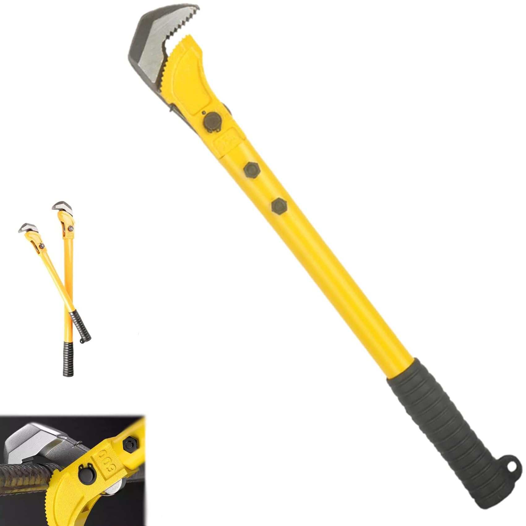 Professionelles Edelstahl-Rohrzangen-Set, 45,7 cm, langlebiger, verstellbarer Schraubenschlüssel mit rutschfestem Griff, verschleißfeste Drehwerkzeuge