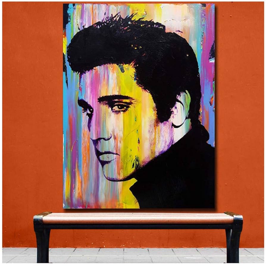 Ronnie Wood エルビス ポップアート 額縁付き　　（I 74 Ronnie Wood エルビス ポップアート 額縁付き （I 74 - メルカリ