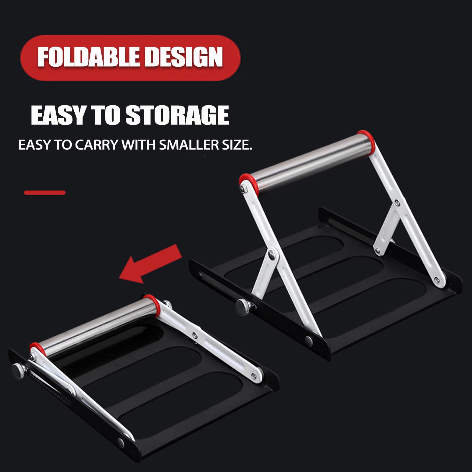 Sadodo Adjustable Cutting Machine Stand, Metal Support Frame, Pack 2PCS Set, Height Adjustable with retaining knob,Rotatable Top Support for Table Saws & Planers - Image 2