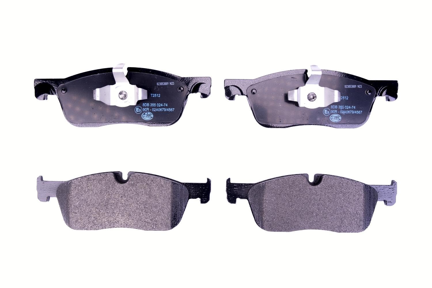 HELLA PAGID 8DB 355 024-741 Juego de pastillas de freno T2512 Sistema de frenos Teves preparado para indicador desgaste por ej. JAGUAR / LAND ROVER