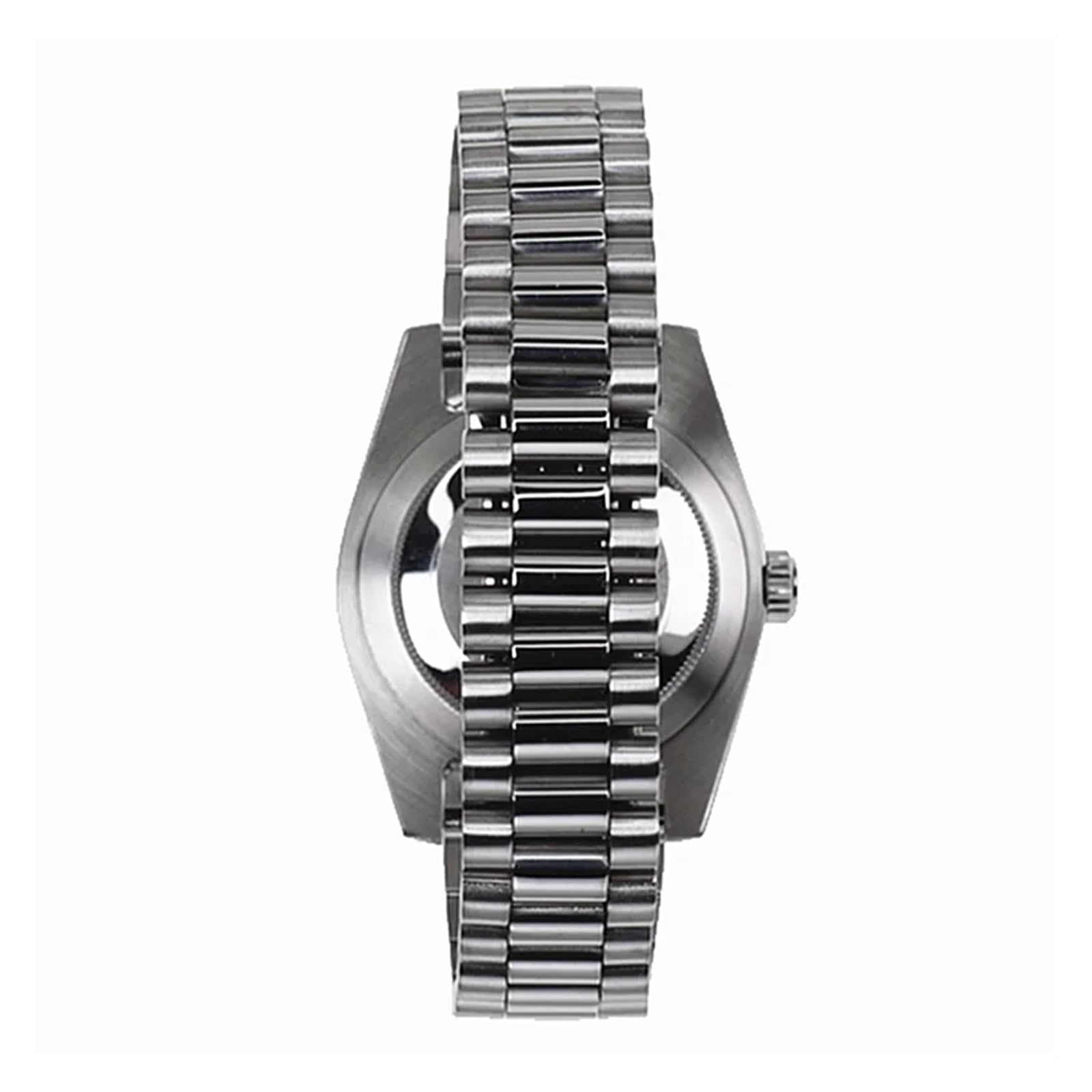 Caja de reloj de acero 316L con cristal de zafiro de 36 mm, 39 mm, correa de presidente compatible con movimiento automático Nh35a Nh36 Nh34