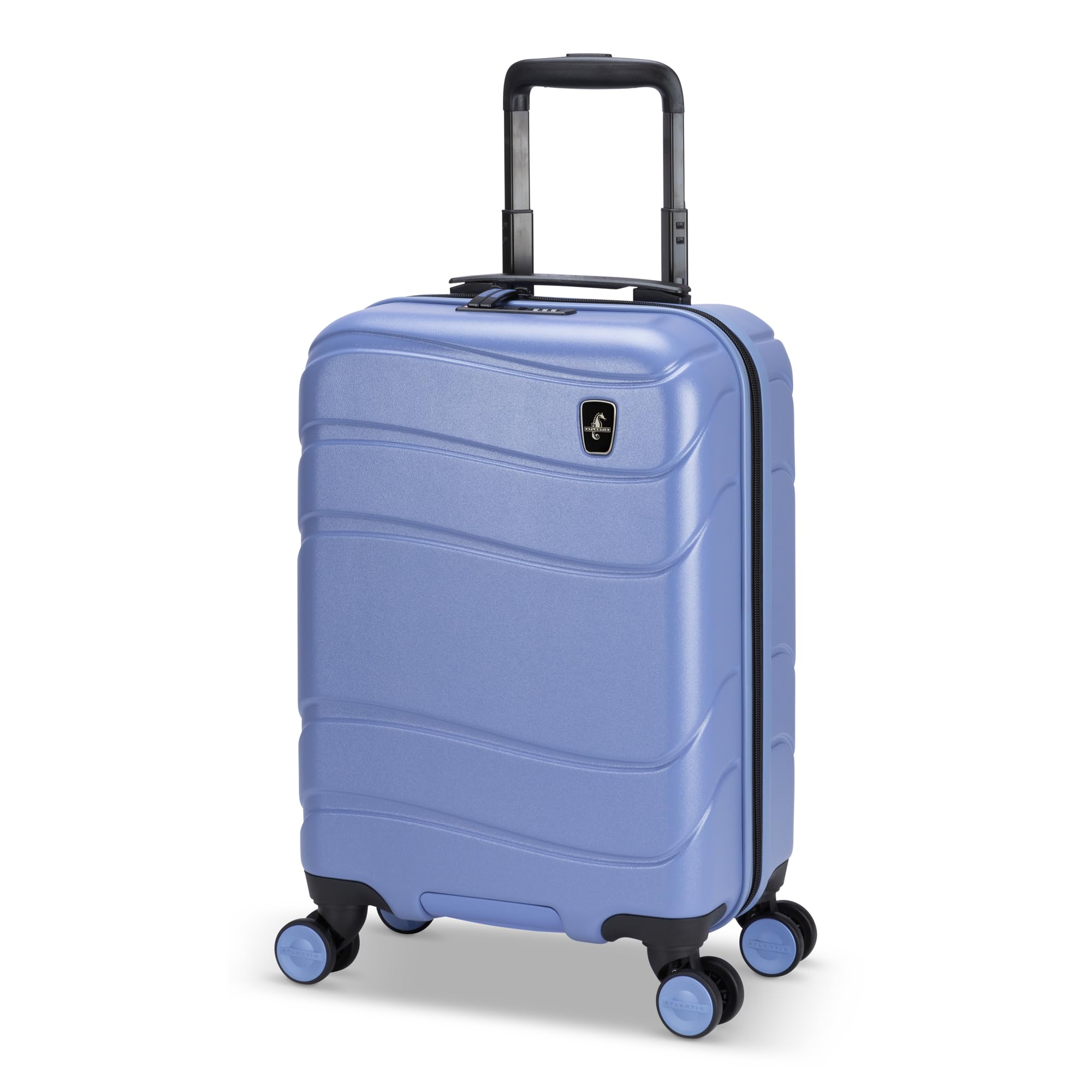 Atlantic Transmarine Hardside Carry-On Luggage – Superior Polycarbonate Construction with 8 Spinner Wheels and Retractable Handle, Integrated TSA Lock – Endless Sky