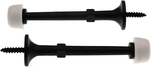 Tope de puerta rígido para zócalo, paquete de 2, tapón de puerta de 3 pulgadas, negro BH2007BL
