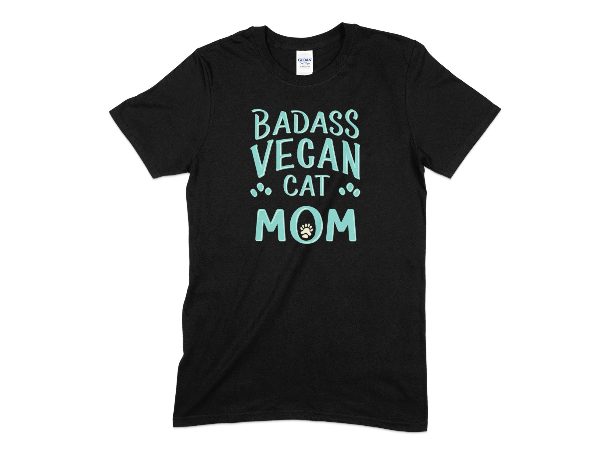 GenericCat Mom T-Shirt, Badass Vegan Cat Mom T shirt, Eco-Friendly Pet Lover's Gift, Animal Rights Advocacy Apparel