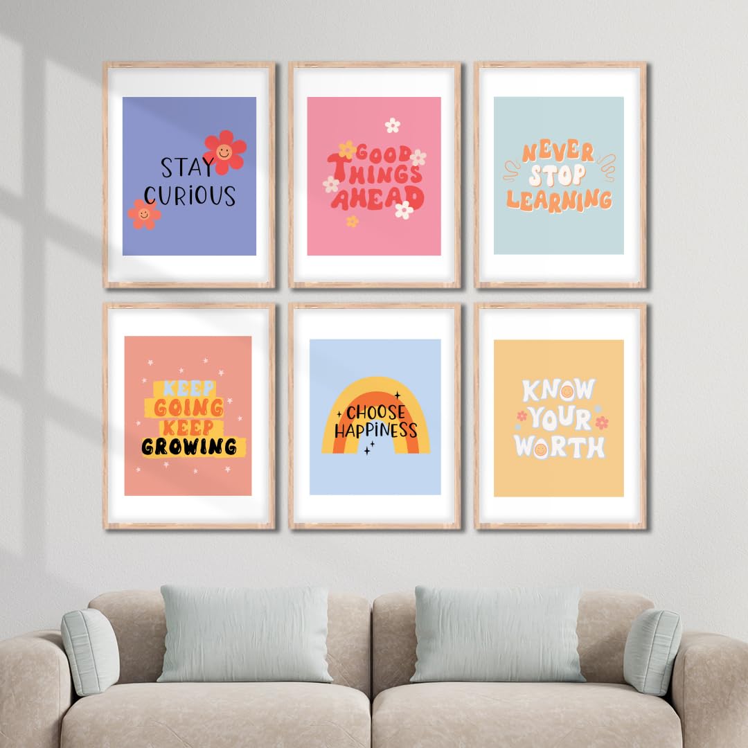 NoWorries Motivational Quote Frames for Wall Decor - Modern art Quote mix Wall framed Posters for office decoration (Pattern-Minimal art) (10x13inches Multicolor) Set of 6 (ART-7) (B0CTQT2Q4L) Amazon Price History, Amazon Price Tracker