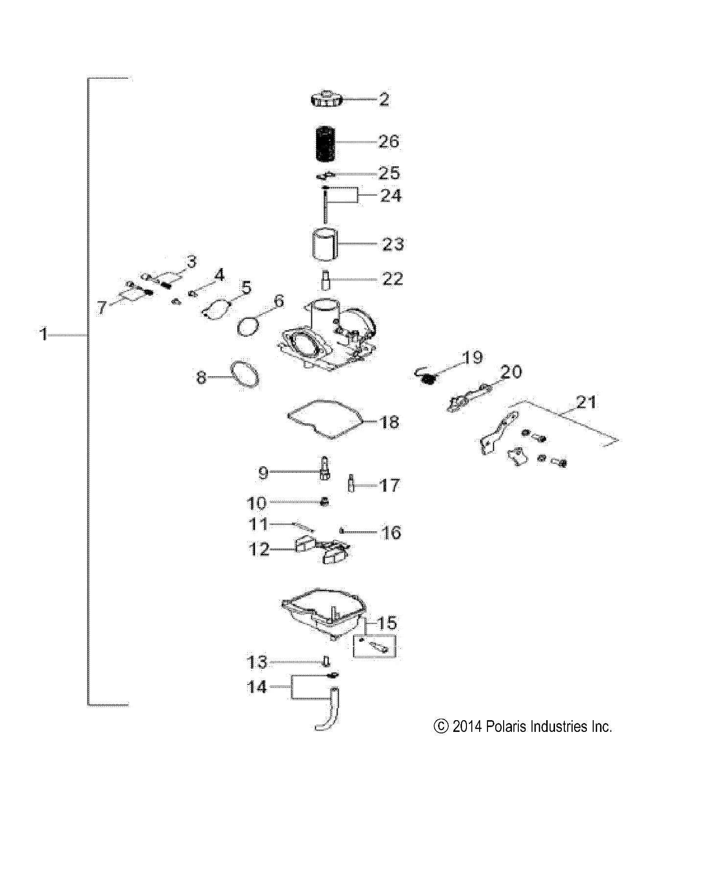 Amazon.com: Polaris ATV Carburetor Assembly, Genuine OEM Part  