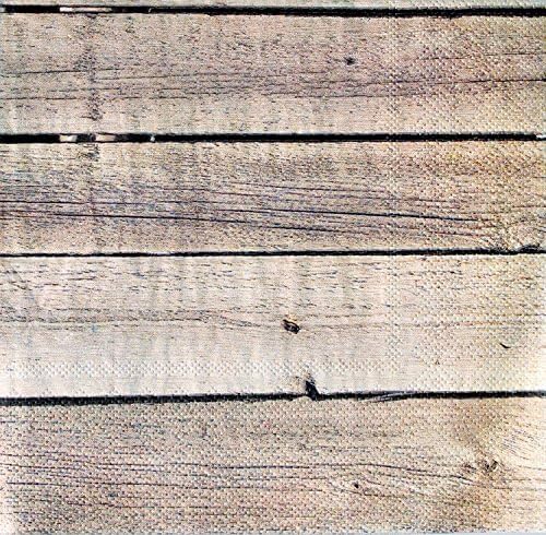 Club Pack Farm Table Barnwood Printed Luncheon Napkins Box of 96 Printed Napkins