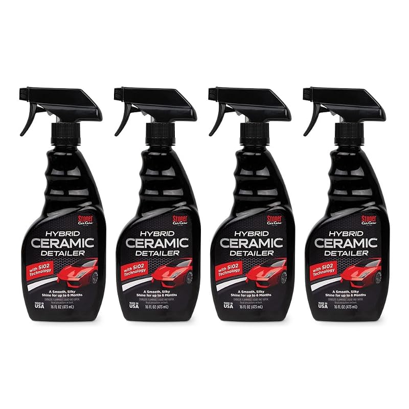 Detailer Cerâmico Híbrido para Detalhamento Automotivo Stoner Car Care 92303, líquido, conjunto com 4 frascos de 480 mL