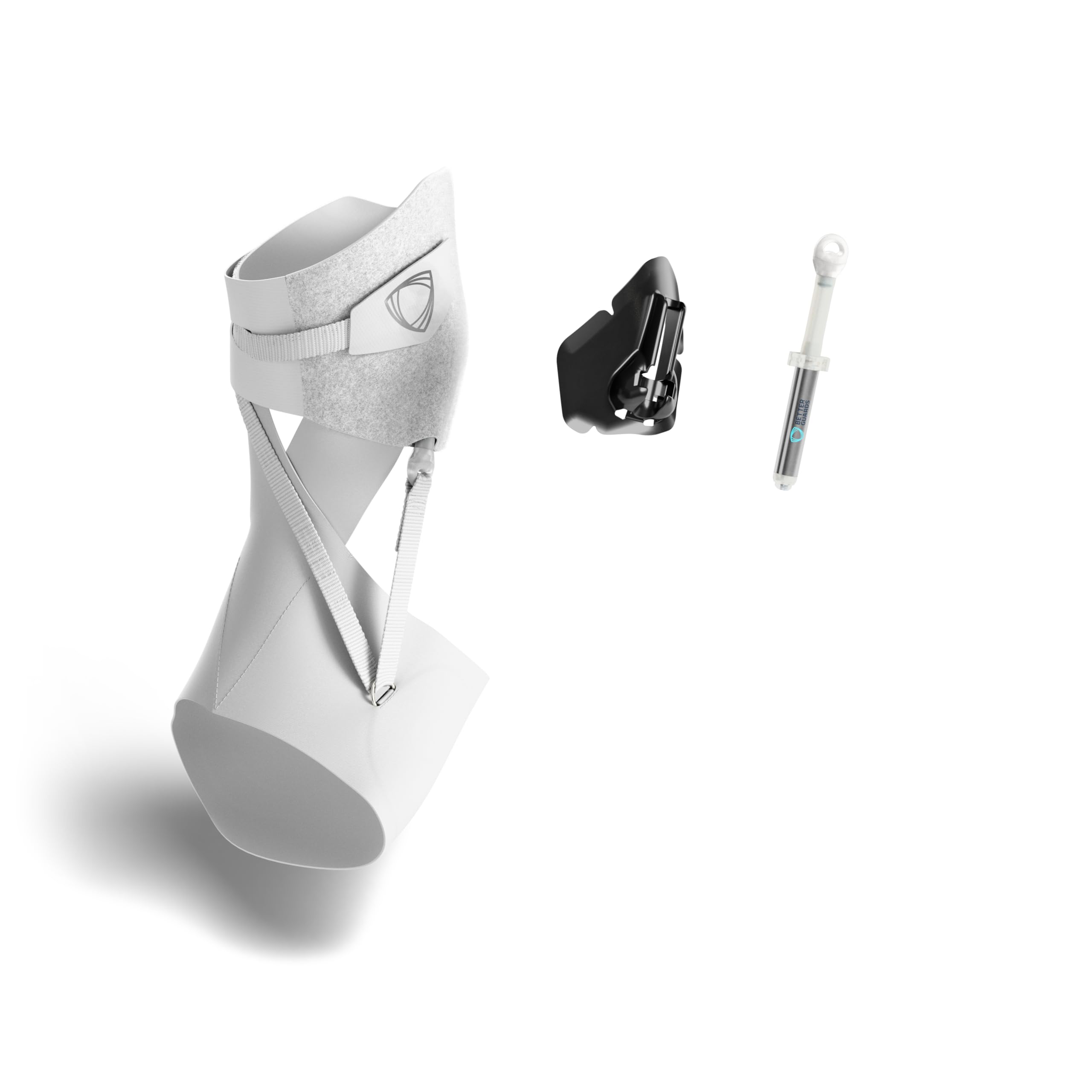 BETTERGUARDS Lite – Tobillera ligera unisex, soporte estable y cómodo, transpirable y sin compresión, ideal para deporte (L, Blanco - Izquireda)
