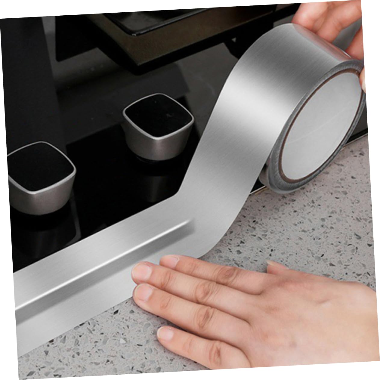 jojofuny 4rouleaux Ruban Aluminium Adhésif Haute Température Bande De Isolante Aluminium Foil Pour Réparation Et Étanchéité
