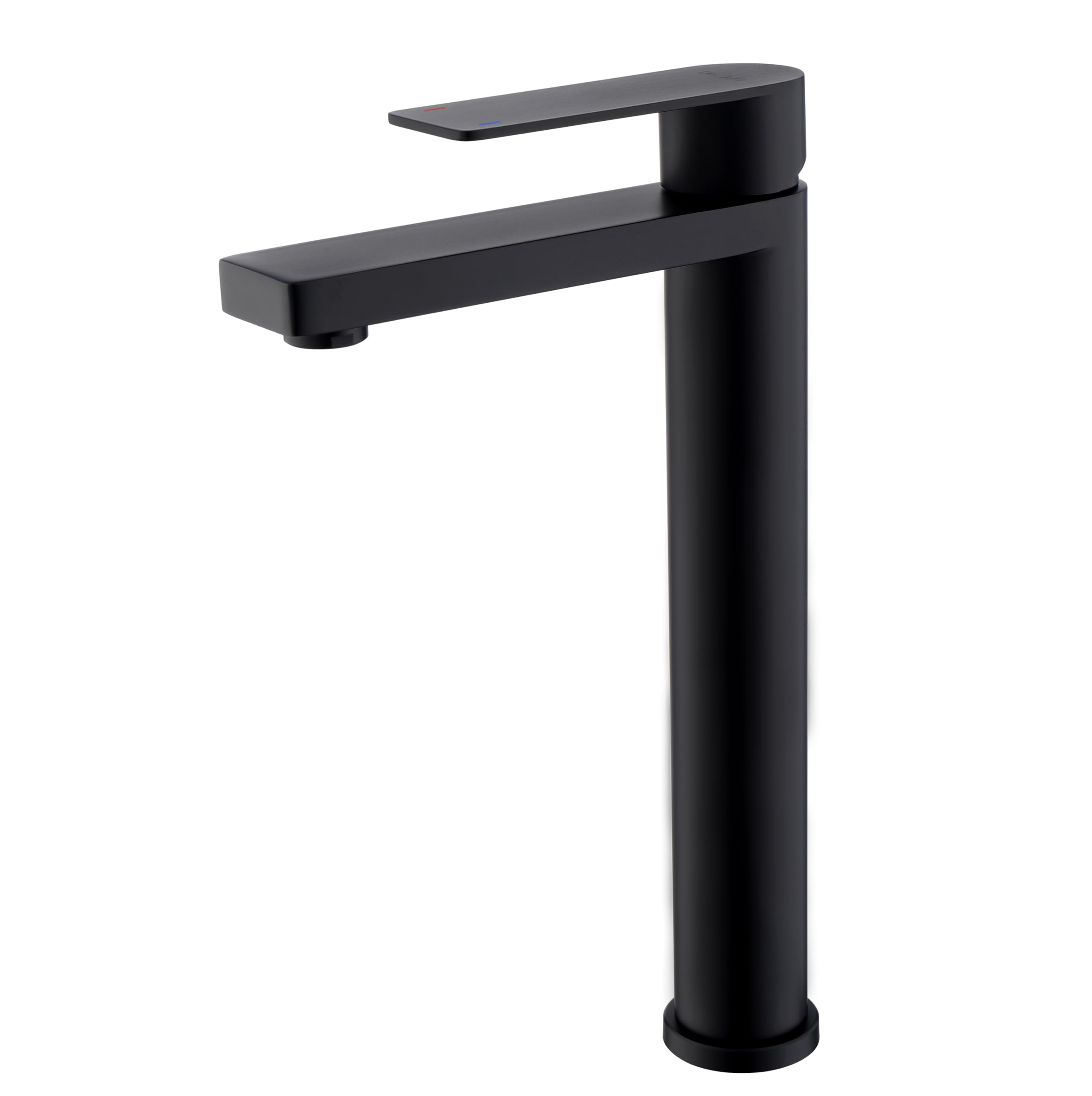 Decaura Washbasin Tap Black Matt High Tap Bathroom Stainless Steel Single Lever Mixer Tap for Wash Bowl without Tap Hole / Countertop Washbasin-image-43