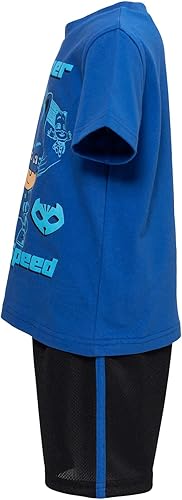 Miniatura 5 de PJ Masks Gekko Owlette Catboy - Conjunto de camiseta y pantalones cortos de malla para niños pequeños