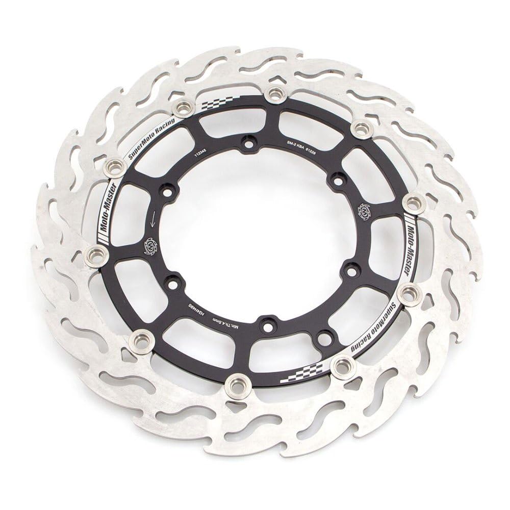 Moto Master Disco Freno Supermoto Racing Flame Anteriore per un raffreddamento ottimale e resistenza - spessore 5 mm
