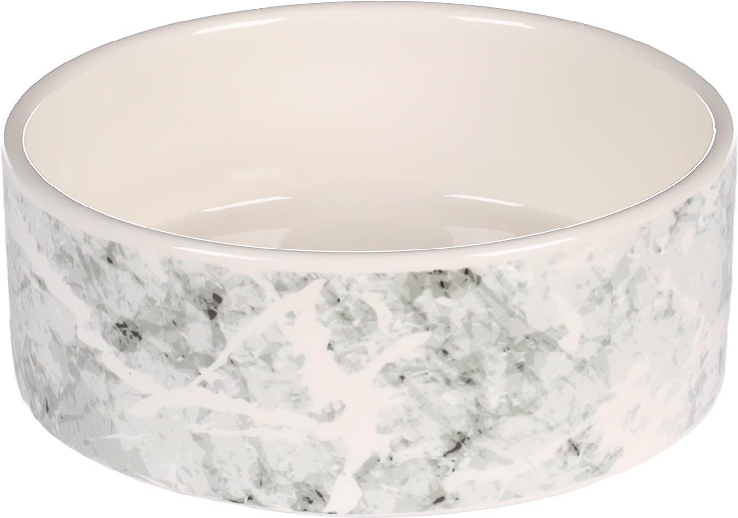 Flamingo FEEDING AND DRINKING BOWL DOG MARMI CERAMIC GREY ROUND 400ML 13,5x4,5CM