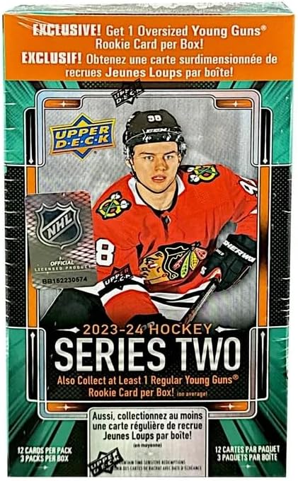 2023-24 Upper Deck Series 2 Hockey Exclusive Oversized Young Guns Blaster Trading Card Box
