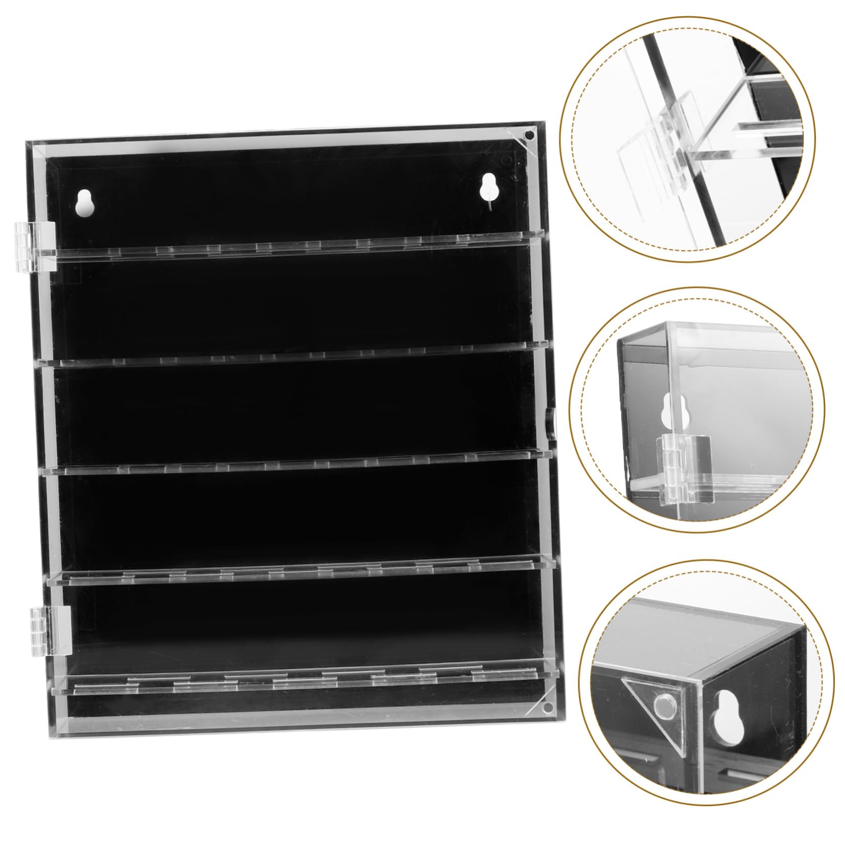 Estuche Transparente para Coleccionar Monedas de Plástico Negro