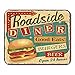 Produktbild Mauspads Retro Vintage Roadside Diner Blechschild Burger 1950er Jahre Bier Essen Mittagessen Mousepad für Laptop,Desktop Computer Zubehör Mini Office Supplies Mouse Mats 30X25CM