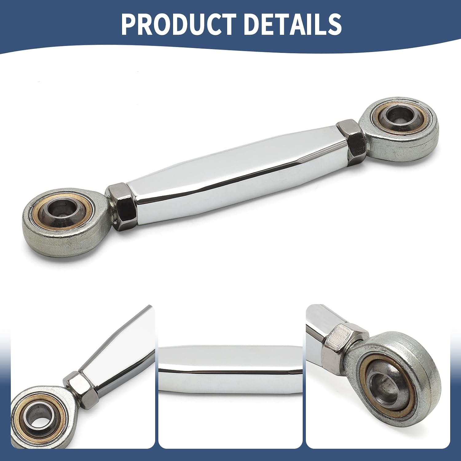 Shift Linkage Gear Shifter Linkage Rod Fit for Dyna Convertible Wide Glide Low Rider Sturgis FXDC Softail Low Rider S Fat Bob Switchback Street Bob Super Glide with Mid Controls (Chrome)