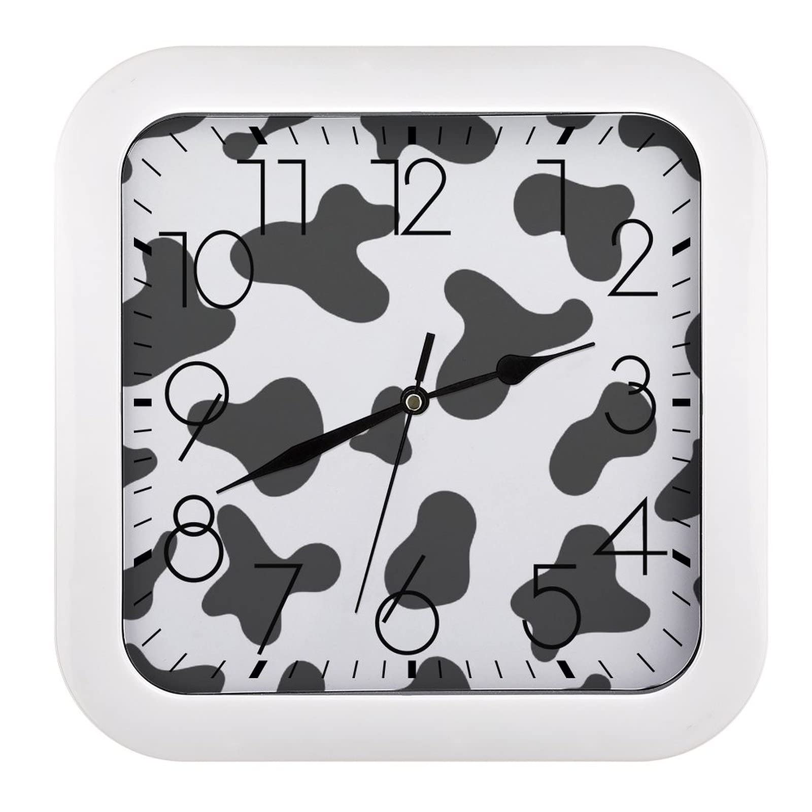 Horloge murale silencieuse vache pour chambre enfant et salle de classe zen
