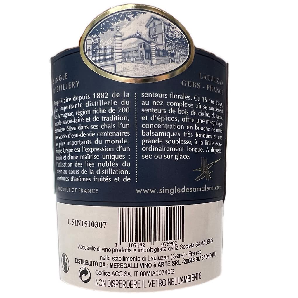 Samalens Bas Armagnac Single 15 Ans - 700 ml