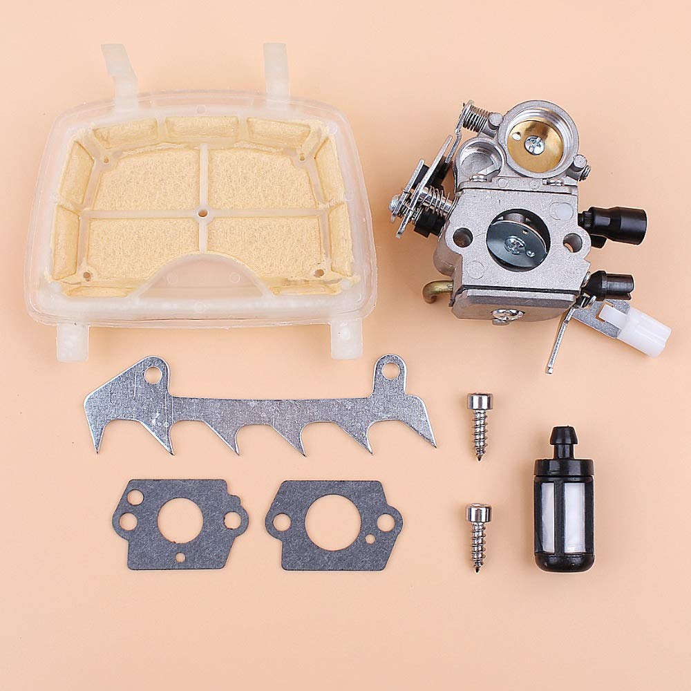 Tiempo Beixi Filtro de Aire del carburador Púa de Tope Tala Perro Kit Compatible con Stihl MS181 MS171 MS201 MS211 Motosierra Recambios Zama C1q-S269