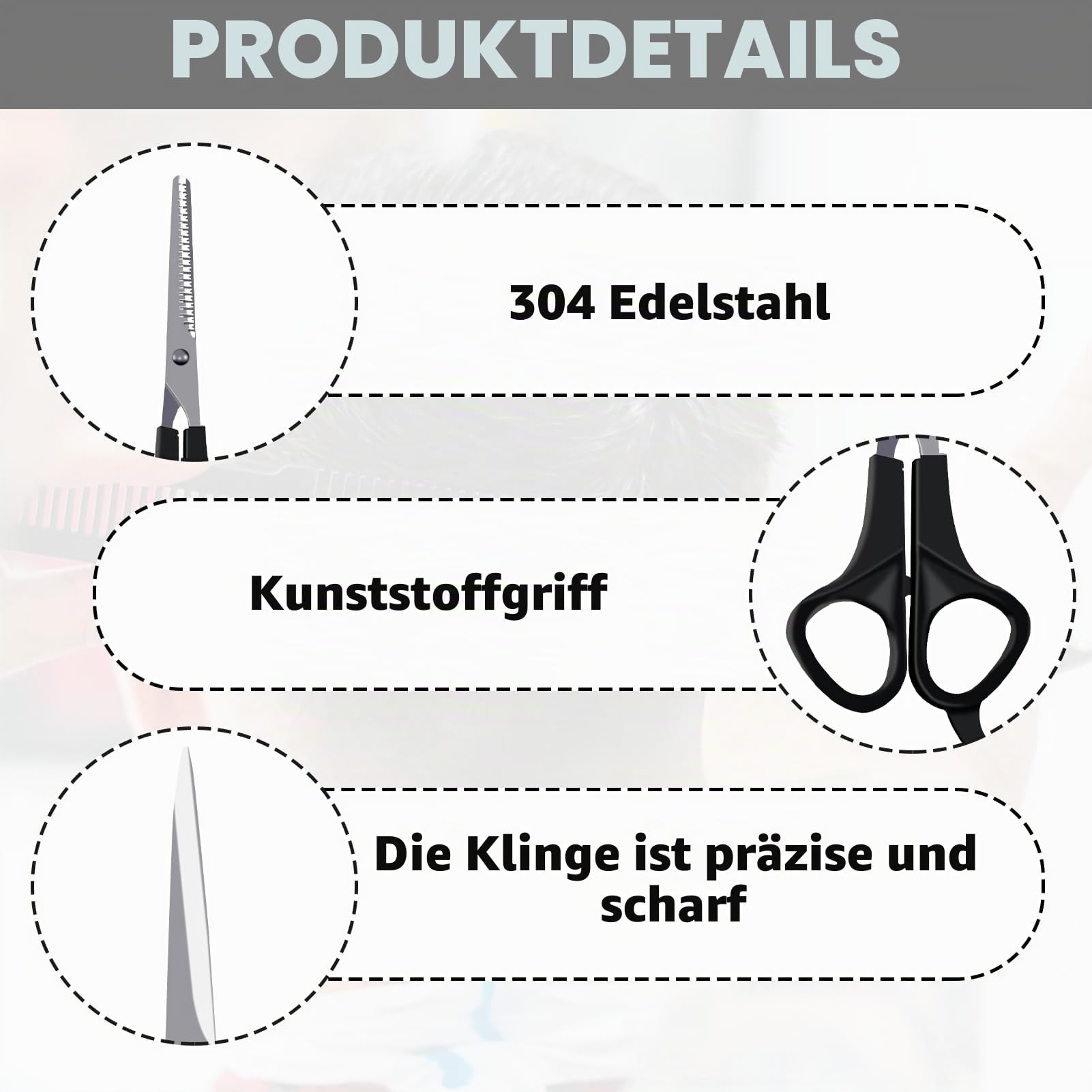 Haarschere Set, 2 Scharfe Professionell Scheren-Sets Scharfe Friseurscheren Haarschneideschere Profi Friseurschere Set Scheren Set Friseur für Damen Herren Kinder Familie Friseursalon