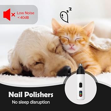 Dog Nail Grinder, 2024 New Silent Nail Grinder Pro for Dogs Silent Dog Nail Trimmer, Rechargeable Micro Precision Electric Dog Nail Clippers Pet Paws Grooming Smoothing Tool (#1 Set)
