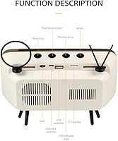 Vista 6 de UnnFiko Altavoces Bluetooth inalámbricos estilo retro TV, soporte de escritorio de dibujos animados, universal para Samsung iPhone X 11, 12, 13, 14