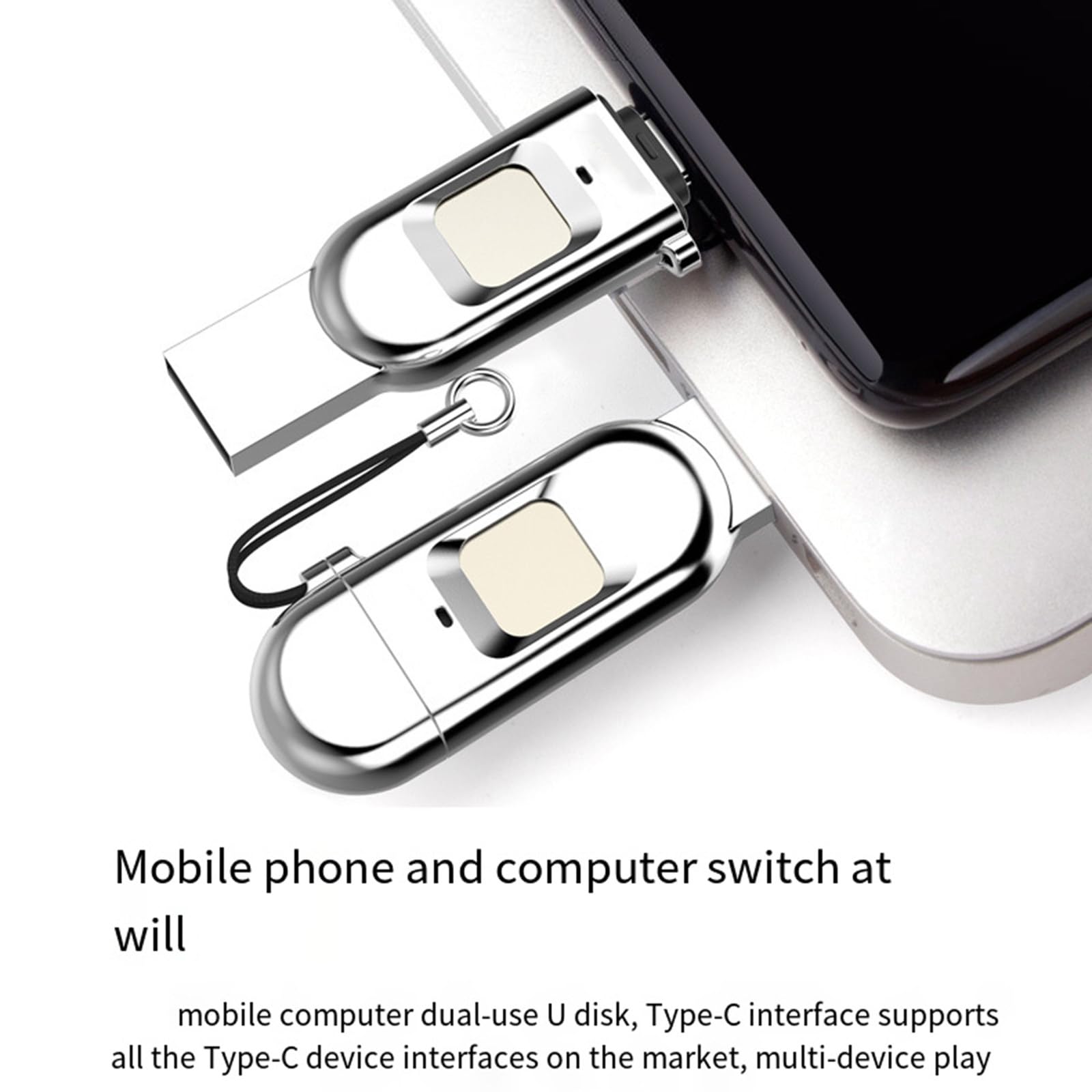 Pendrive z odciskiem palca Szyfrowanie danych Interfejs typu C Dysk Flash B-End Szybki port B 3.0 64 GB 128 GB 265 GB 512 GB,128G