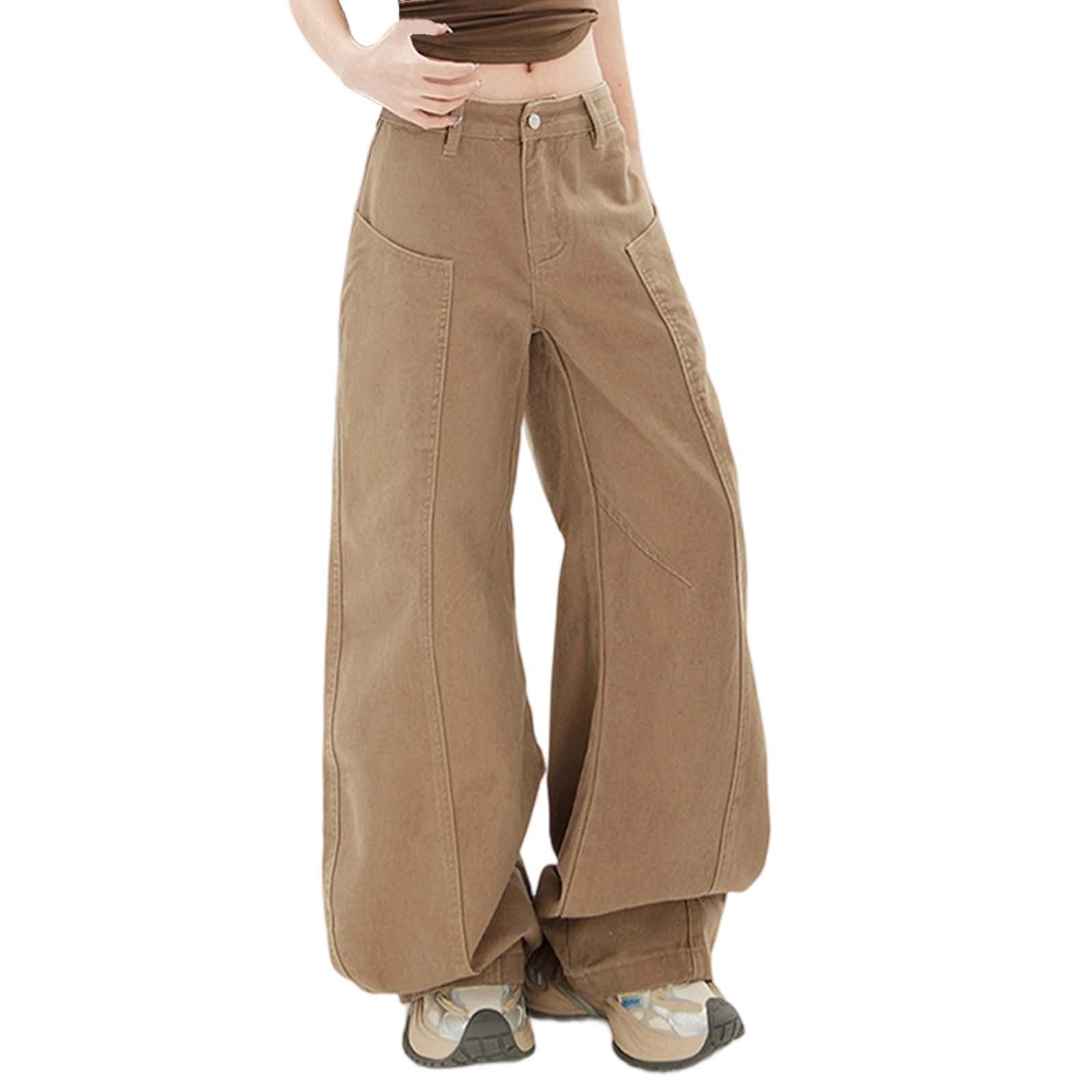 Vaqueros Mujer Ropa De Jeans Tallas Grandes Pantalones Y2K Casual Wide Leg Anchos Deportivos Cargo Rectos Baile Urbano Push Up