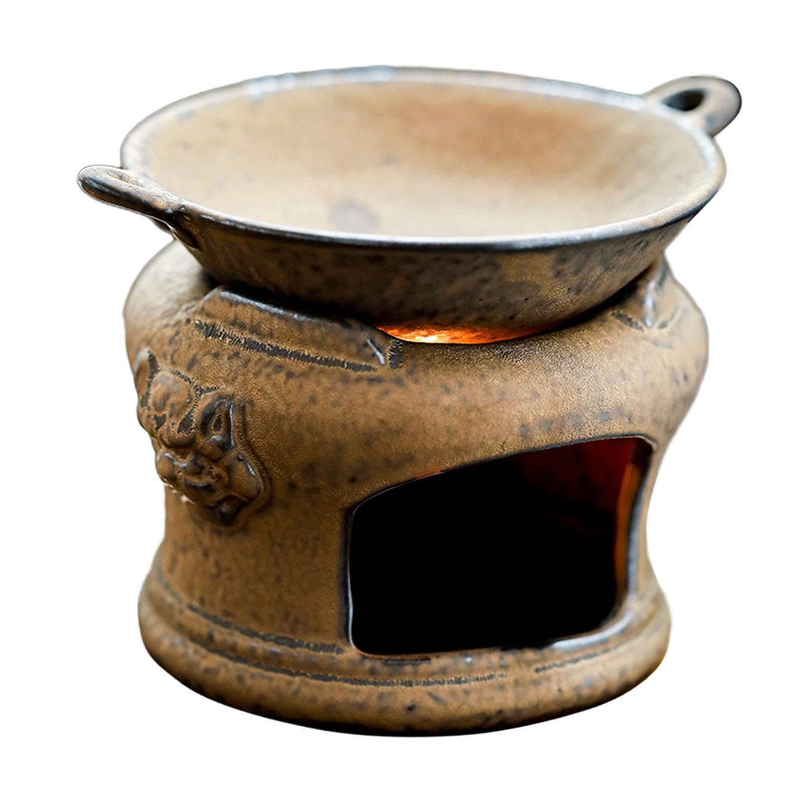 TWISAXC Traditional Chinese Style Tea Light Holder Ceramic Fragrance Burner For Home Office Ensuring Durability And Longevity. Designed To Withstand High, Style A