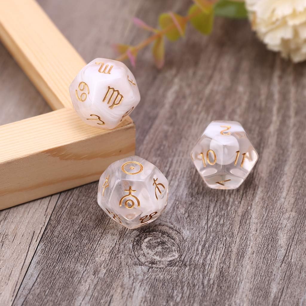 12-Sided Astrological Game Dices for Divination Tarot Cards Entertainment Accessories