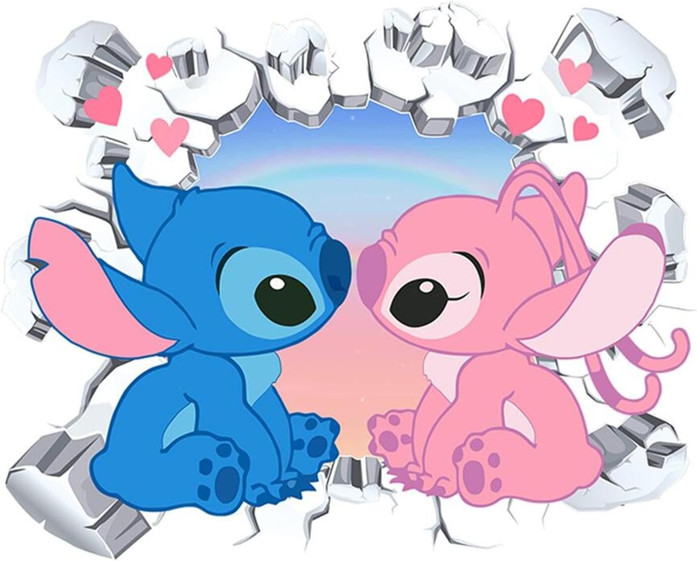 FANG LIAN Lilo and Stitch Wall Decals Cartoon Wall Stickers