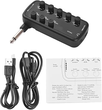 Headphone Bass Amplifier 3 Built in Speakers Analog Tone OTG Internal Recording Bass GP20B (Guitar)