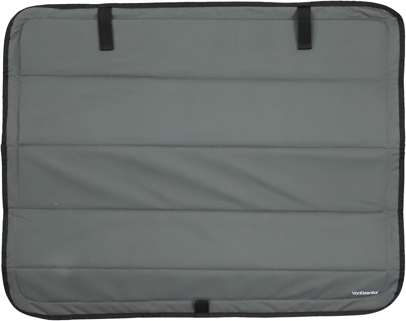 Cobertura plástica completa para janela central direita VanEssential para Ford Transit teto médio/alto 148 Long ou comprimento estendido, 2015 até atual – Cinza carvão